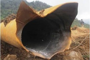 Pipa Gas Panas Bumi Milik Pt Star Energy  yang meledak
